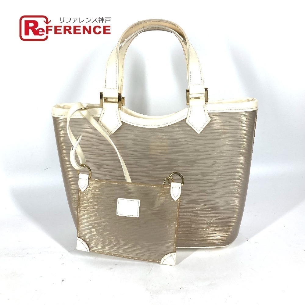 Louis Vuitton Epi Plage Lagoon Bay Tote Bag Pouch Vinyl White
